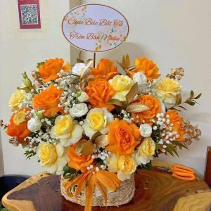 Giỏ Hoa Sunset Orange – GH6