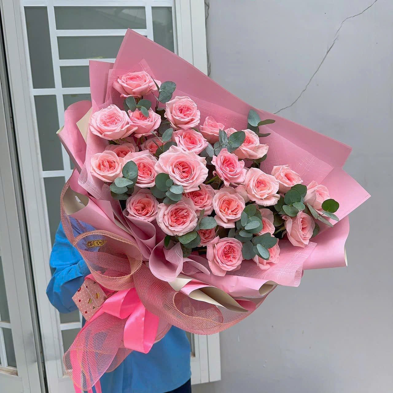 Bó Hoa Tone Hồng Pastel Tặng Ny - CM15