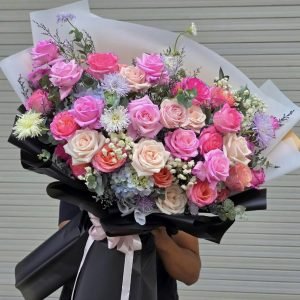 Bó Hoa Mây Hồng Rực Rỡ – CM28