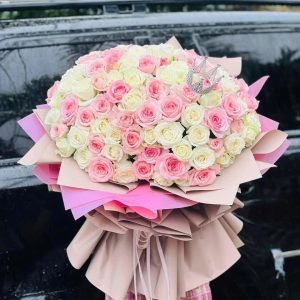 Bó Hoa Tone Hồng Kem Dễ Thương - CM7