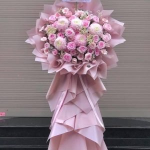 Kệ Hoa Chúc Mừng Tone Hồng Trẻ Trung – KH42