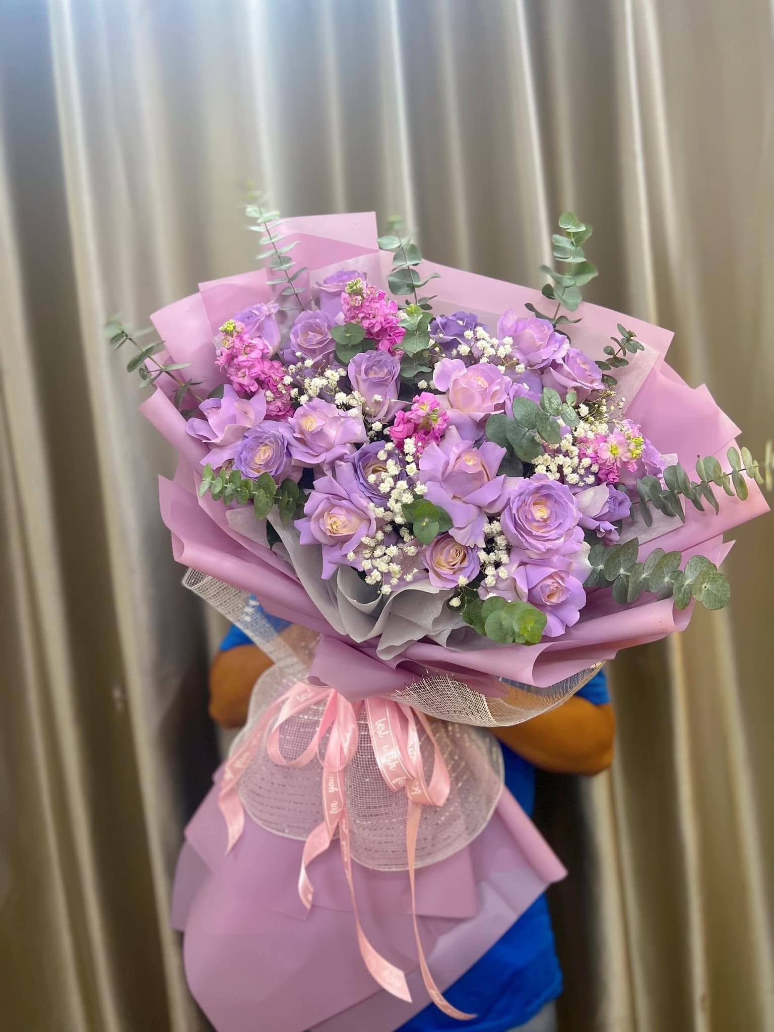 Bó Hoa Tím Khói Thanh Lịch Tặng Mẹ - CM69