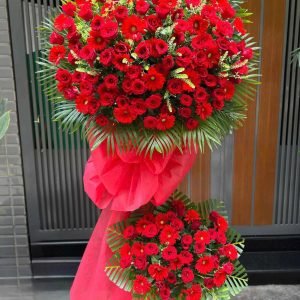 Kệ Hoa Chúc Mừng Tone Đỏ Phát Tài – KH35