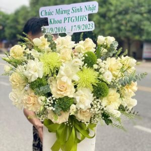 Giỏ Hoa Xanh Dịu Ngọt Ngào - GH58