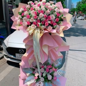 Kệ Hoa Chúc Mừng Toen Hồng Thanh Lịch - CM130