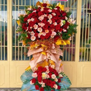 Kệ Hoa Chúc Mừng 2 Tầng Sang Trọng May Mắn – CM163