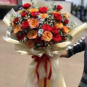 Bó Hoa Tone Cam Gạch Rực Rỡ Tặng Em – CM134
