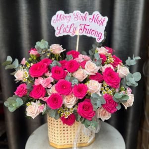 Giỏ Hoa Hồng Lãng Mạn - GH36