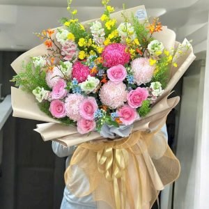 Bó Hoa Mây Hồng Cao Cấp – CM152