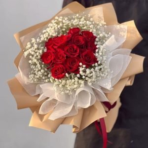 Bó Hoa Hồng Đỏ & Baby Ngọt Ngào – CM135