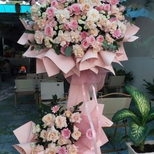 Kệ Hoa Chúc Mừng Hồng Phấn Xinh Đẹp – KH109