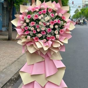 Kệ Hoa Chúc Mừng 1 Tầng Thanh Lịch– KH41