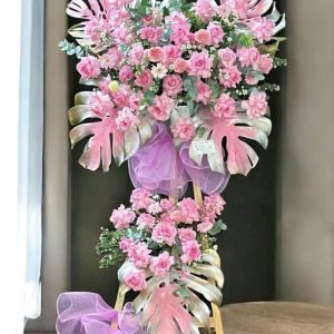 Kệ Hoa Chúc Mừng Tone Hồng Thanh Lịch – CM170