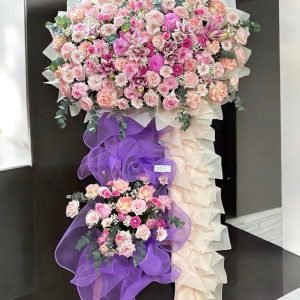 Kệ Hoa Chúc Mừng Tone Tím Sang Trọng – CM171