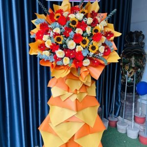 Kệ Hoa Chúc Mừng 1 Tầng Thanh Lịch – KH51