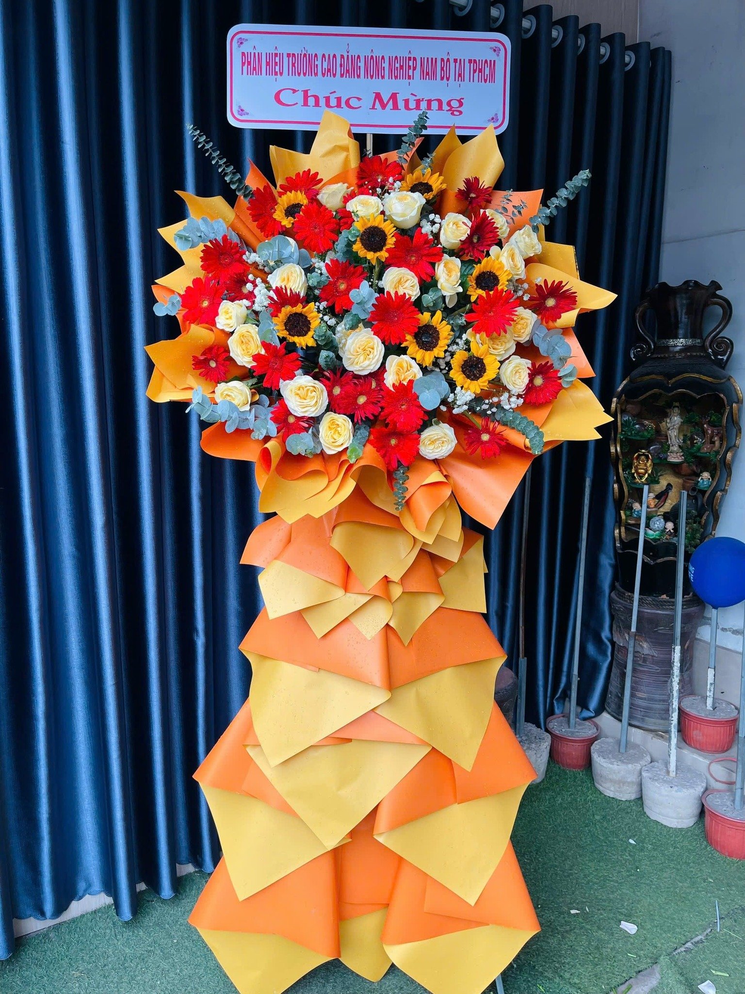 Kệ Hoa Chúc Mừng 1 Tầng Thanh Lịch – KH51