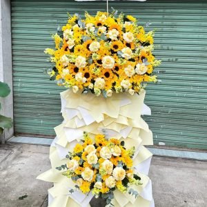 Kệ Hoa Khai Trương Hoa Hướng Dương May Mắn – KH114
