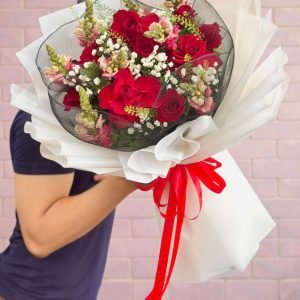 Bó Hoa Tone Đỏ Ngọt Ngào Tặng Sinh Nhật - CM65