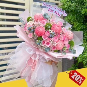 Bó Hoa Pink Love Sang Chảnh Tặng Người Thương – CM142