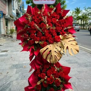 Kệ Hoa Chúc Mừng Tone Đỏ May Mắn  - CM125