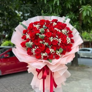 Bó Hoa Hồng Đỏ Tươi Thắm Chúc Mừng - CM83