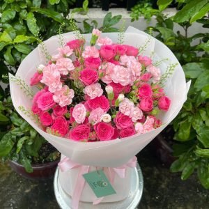 Bó Hồng Sofia Mix Cẩm Chướng Xinh Đẹp – CM221