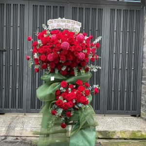 Kệ Hoa Chúc Mừng Khai Trương Tone Đỏ Sang Trọng – CM190