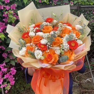 Bó Hoa Cam Gạch Lãng Mạn – CM165