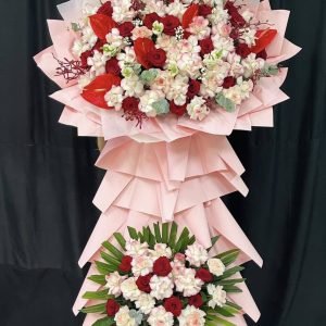 Kệ Hoa Chúc Mừng Tone Hồng Phấn Hiện Đại - CM132