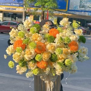 Giỏ Hoa Nắng Mai May Mắn – GH112