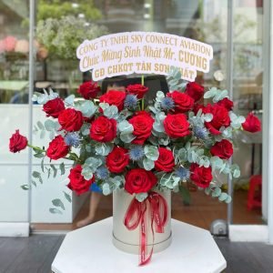 Giỏ Hoa Chúc Mừng Sang Trọng – GH56