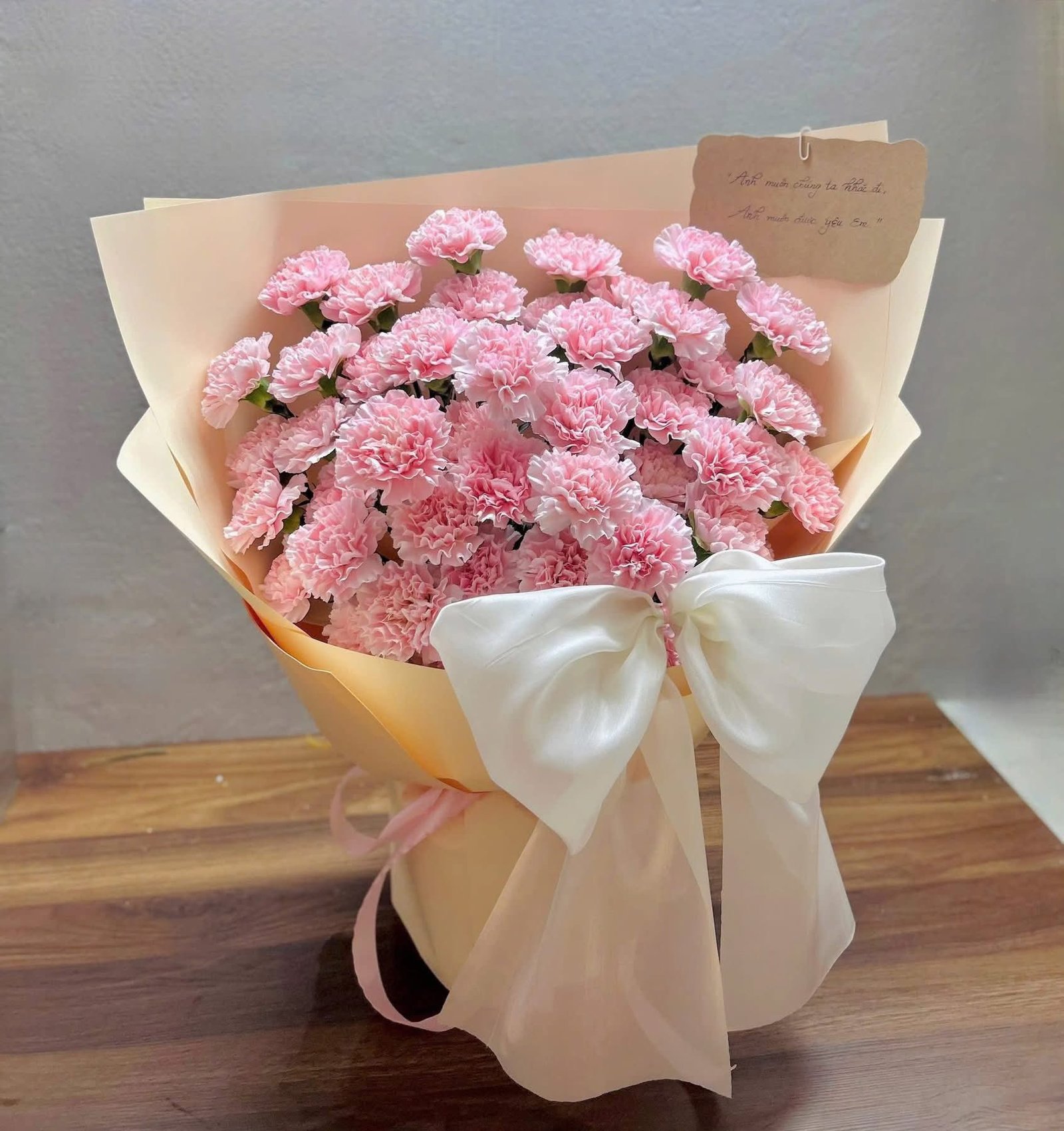 Bó Hoa Cẩm Chướng Pastel Phong Cách Hàn Quốc – CM169