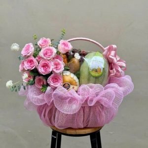 Giỏ Trái Cây & Hoa Tươi Sang Trọng – GT43