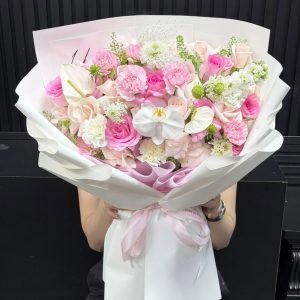 Bó Hoa Tone Hồng Phấn Cao Cấp - CM141