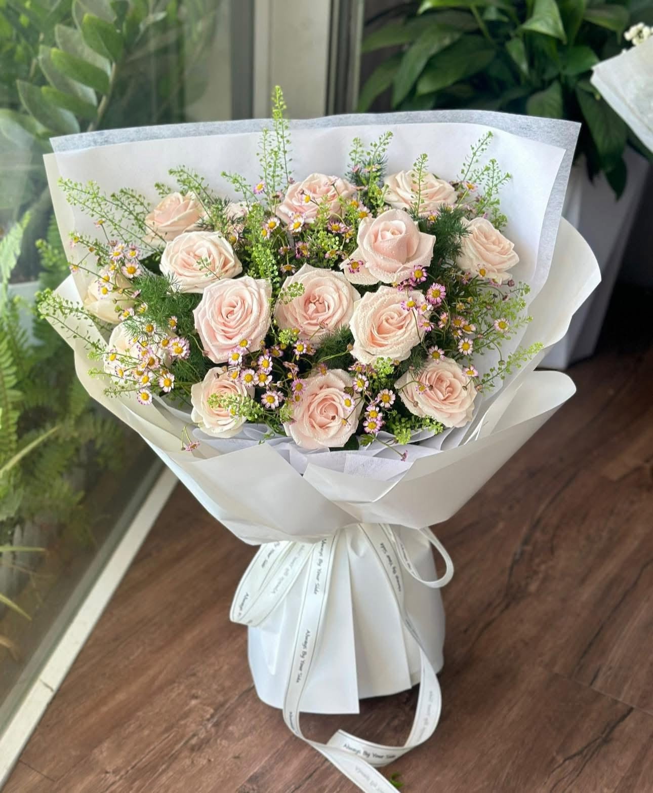 Bó Hồng Kem Nhạt Trang Nhã - CM150