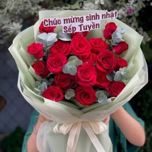 Bó Hồng Đỏ Mừng Sinh Nhật - CM152